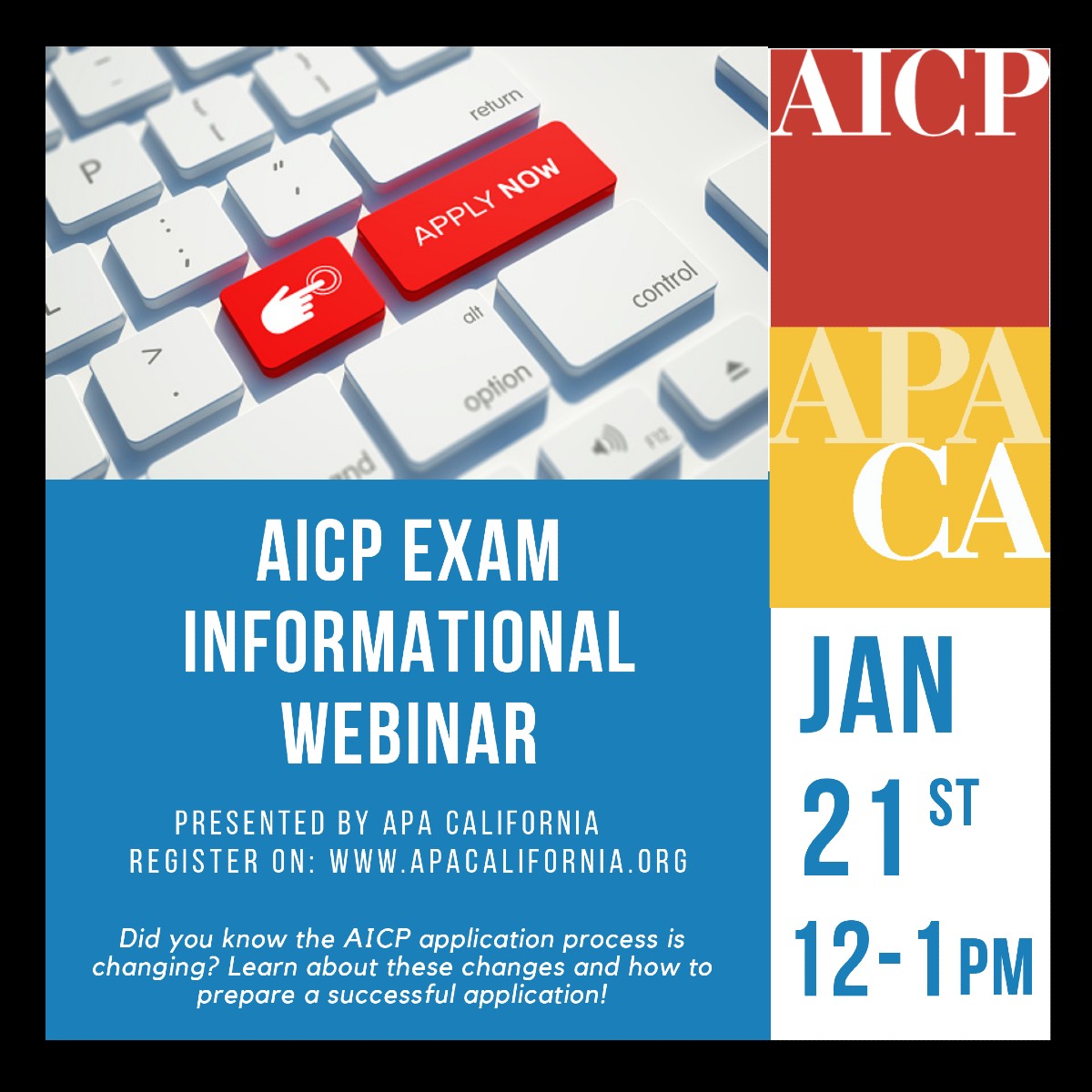 Did you know the AICP application porcess is changing? Learn about these changes and how to prepare a successful application!